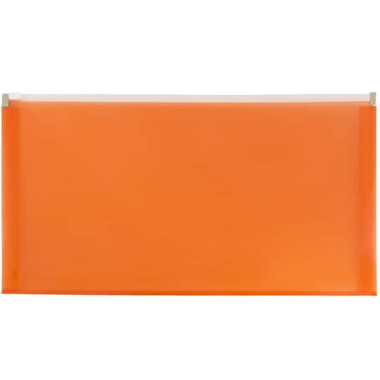 JAM Paper 5" x 10" Plastic Zip Closure Envelopes